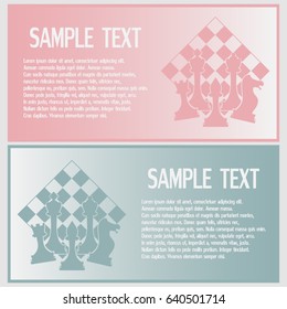 Business cards design. Chess club sport emblems or symbols with 