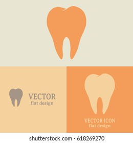  Business cards design  Dental clinic vector Tooth icon.