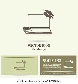 Business cards design. e-learning concept design, vector illustration