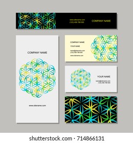 Business cards design, flower of life