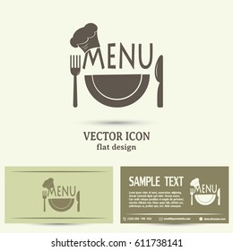 Business cards design. frame with restaurant menu design