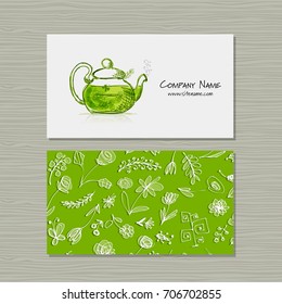 Business cards design, herbal tea