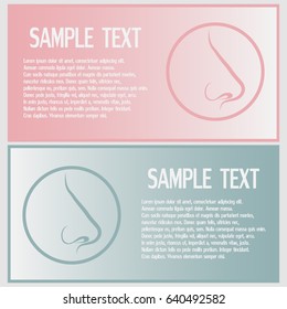 Business cards design.  Human nose vector isolated