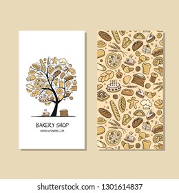 Business cards, design idea for bakery company