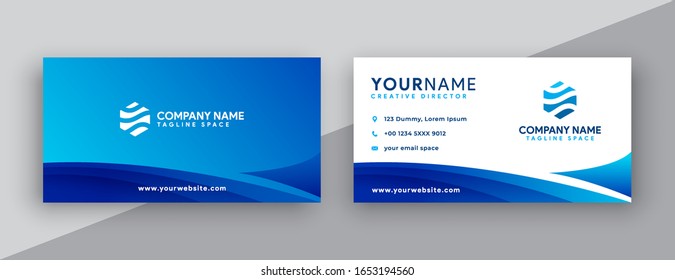 business cards design  modern blue business cards gradient color   ocean blue gradation business card template  editable business card designs 