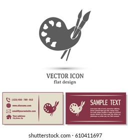 Business cards design. painter vector icon
