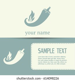 Business cards design. pepper vector icon