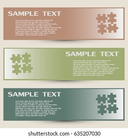Business cards design. puzzle vector icon