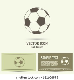 Business cards design. Soccer ball icon