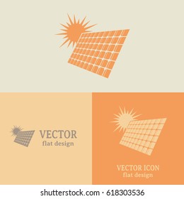 Business cards design. solar panel vector icon