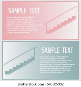  Business cards design  staircase vector icon