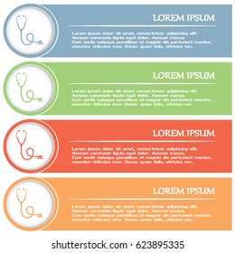 Business cards design. stethoscope vector icon