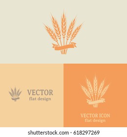 Business cards design. Stock Vector Illustration: wheat