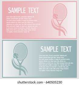 Business cards design. tennis icon