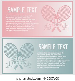 Business cards design. tennis icon