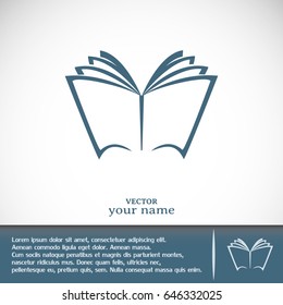 Business cards design. Vector book icon
