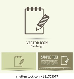 Business cards design. Vector checklist icon