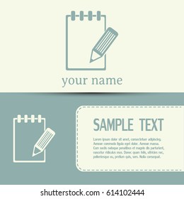 Business cards design. Vector checklist icon