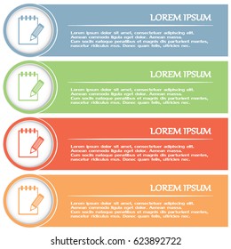 Business cards design. Vector checklist icon
