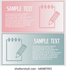 Business cards design. Vector checklist icon