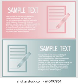 Business cards design. Vector checklist icon
