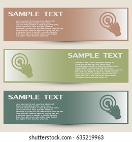 Business cards design. Vector hand cursor vector icon