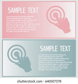 Business cards design. Vector hand cursor vector icon
