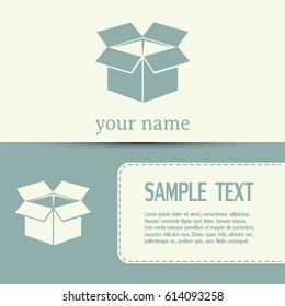 Business cards design. Vector icon box
