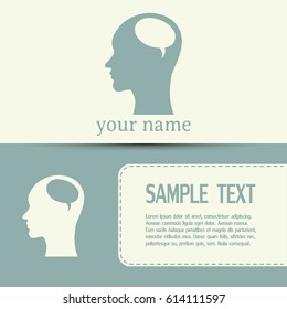 Business cards design Vector icon profile 