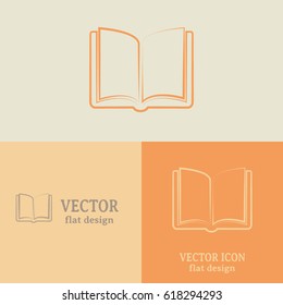 Business cards design. Vector icon book