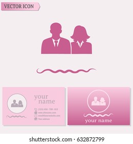 Business cards design. vector icon User group icon, Business Team Icon