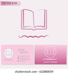 Business cards design. Vector icon book