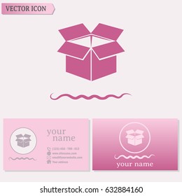 Business cards design. Vector icon box