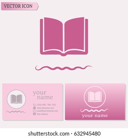 Business cards design. Vector icon book