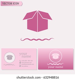 Business cards design. Vector icon box