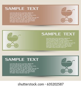 Business cards design. Vector icon buggy
