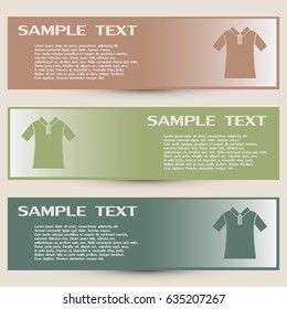 Business cards design. Vector icon T-shirt 