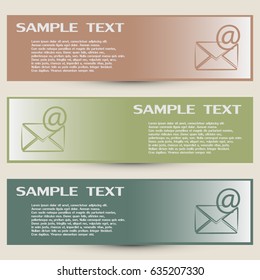 Business cards design. Vector icon Envelope with paper sheet - c