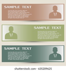 Business cards design. Vector icon admin