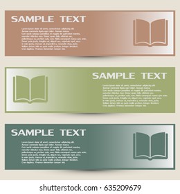 Business cards design. Vector icon book