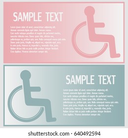 Business cards design. Vector icon disabled 