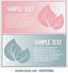 Business cards design. Vector icon leaf 