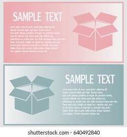 Business cards design. Vector icon box