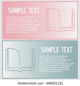 Business cards design. Vector icon book
