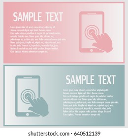Business cards design. Vector icon Smartphone touchscreen icon