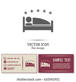 Business cards design. vector illustration of the sign of the hotel
