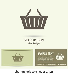 Business cards design. Vector illustration of shopping cart