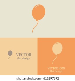 Business cards design. Vector illustration balloon icon 