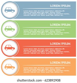Business cards design. vector illustration of car