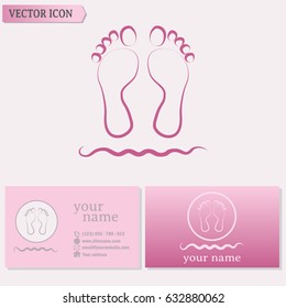 Business cards design. Vector illustration foot